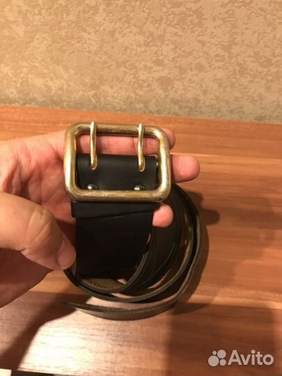 Кожаный армейский ремень