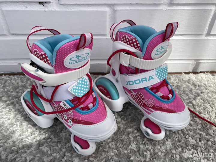 Ролики раздвижные hudora как новые 26-27-28-29