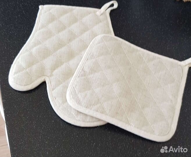 Кухонные прихватки лен натуральный