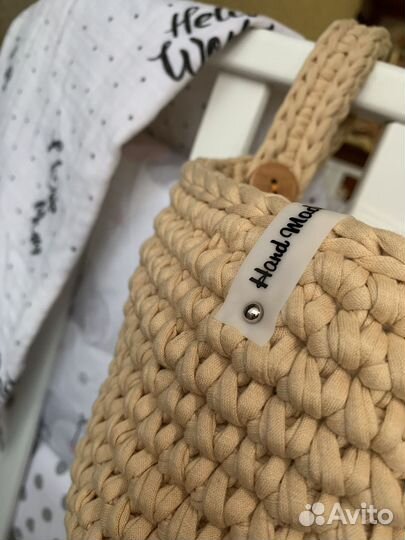 Плетеные корзинки на кроватку