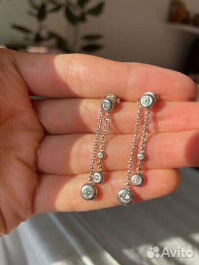 Серебряные серьги Sunlight