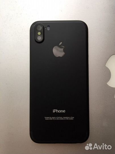 Корпус для iPhone 5S в стиле iPhone X матовый чёрн