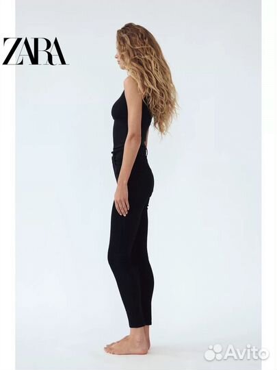 Джинсы zara 34 новые черные
