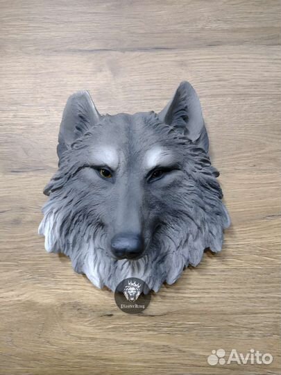 Настенный декор Волк скульптура из гипса