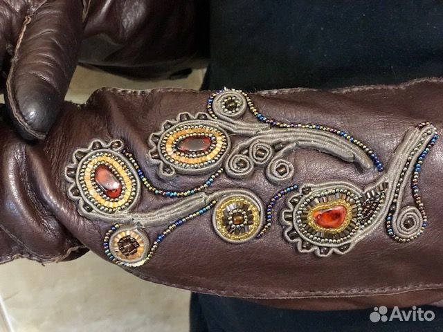 Перчатки кожа Италия Patrizia Peppe