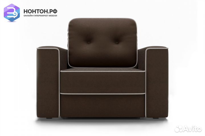 Кресло еврокнижка Берген коричневое