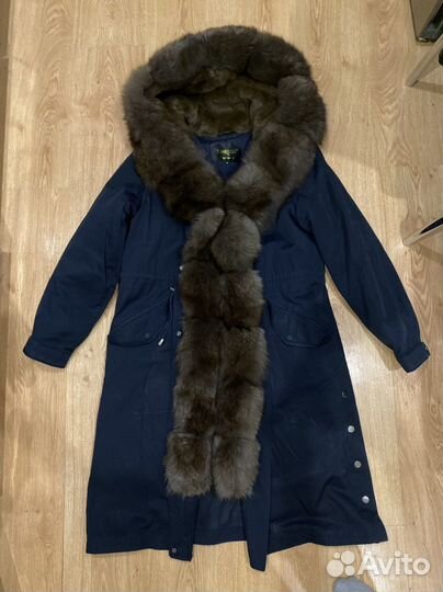 Парка с натуральным мехом песца
