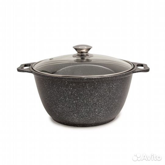 Кастрюля 3,0 л 245 а/п темный мрамор, ст/кр
