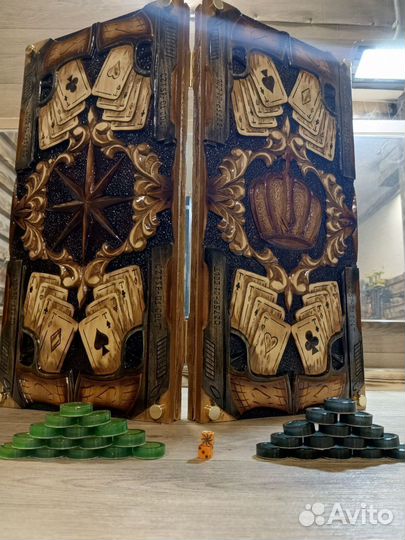 Нарды резные ручной работы подарок