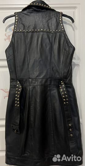 Платье натуральная кожа 44