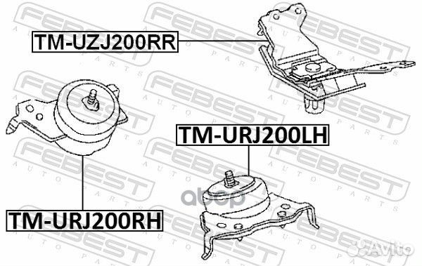 Подушка двигателя перед лев Febest