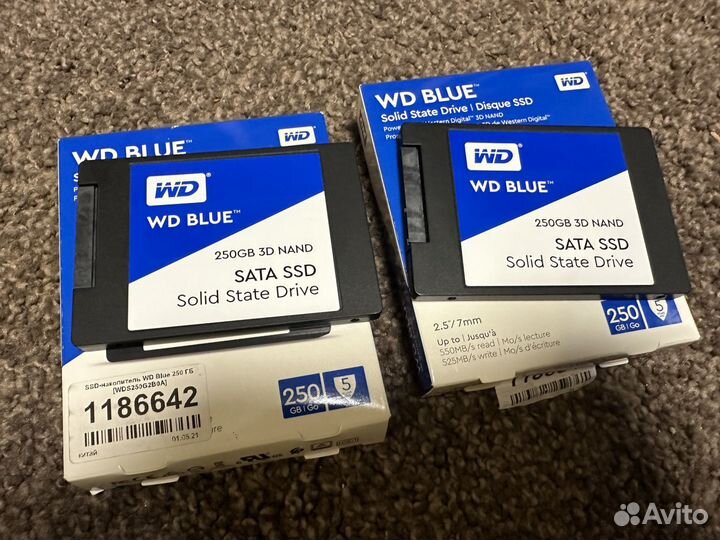 SSD WD Blue 3D nand 250 Гб