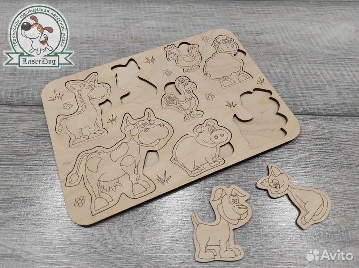 Деревянные пазлы