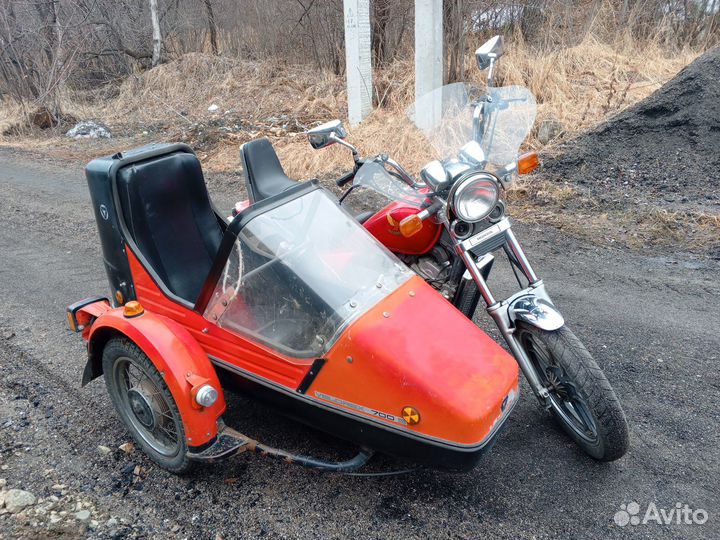 Honda NV400 custom с коляской velorex 700