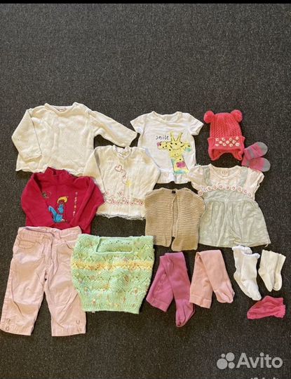 Одежда пакетом для девочки 68 74