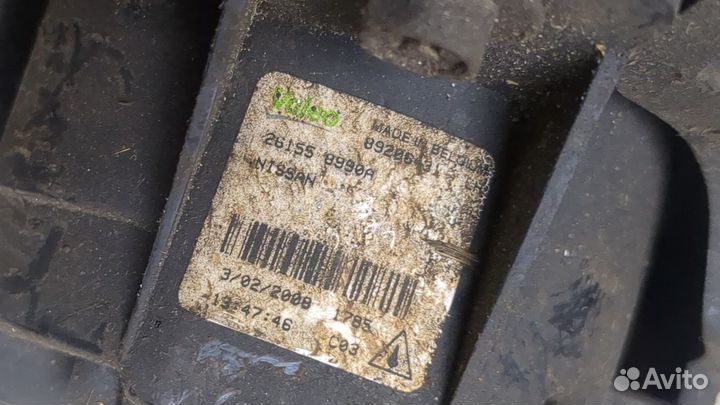 Фара противотуманная левая Renault Koleos