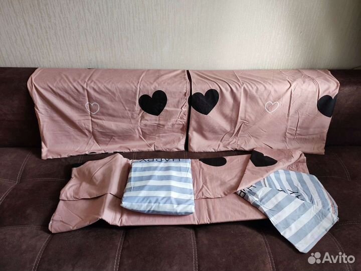 Постельное белье с сердечками Люкс Сатин Доставка