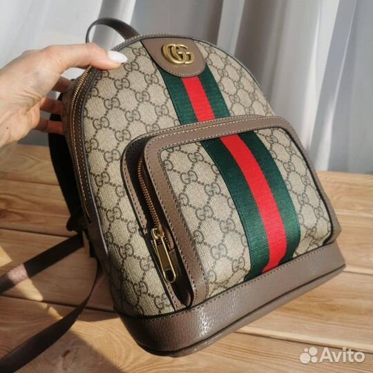 Рюкзак Gucci Из Кожи и Канвы