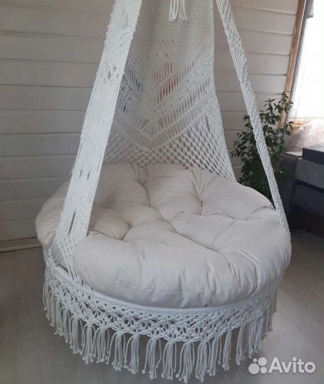 Гамаки, качели, люльки из макраме