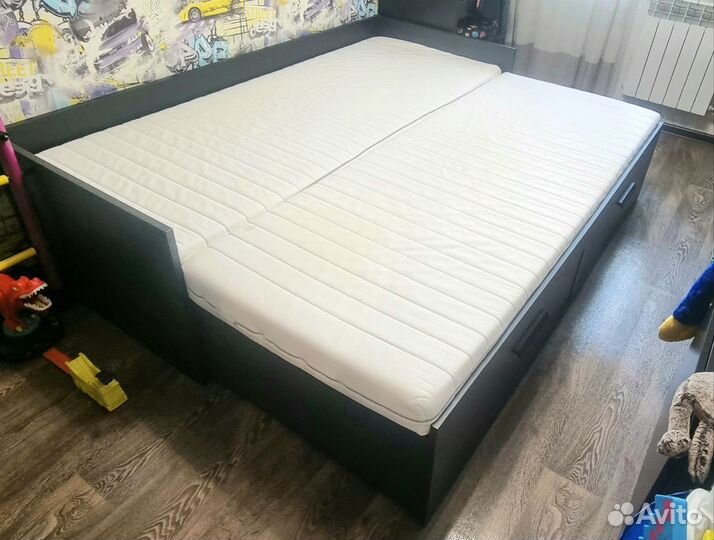 IKEA Brimnes кровать-кушетка с 2 ящиками,80x200см