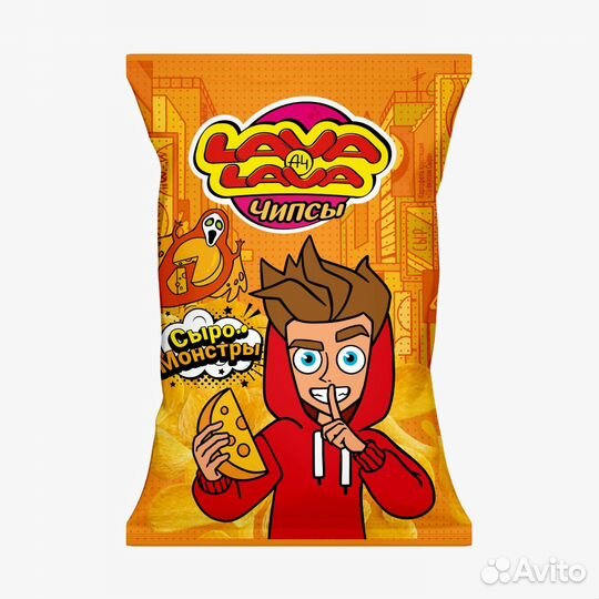 Чипсы Lava Lava сыро монстры 50г