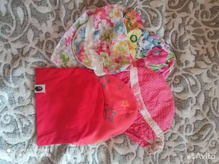 Шапки пакетом для девочки на 1-2 года