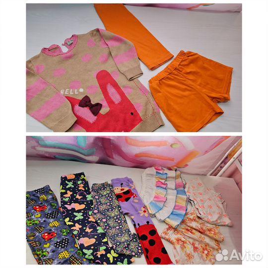 Большой пакет вещей на девочку 92-98-104