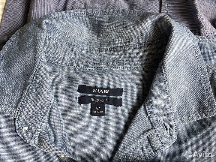 Рубашки школьные мальчику Kiabi р 155