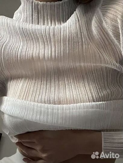 Женская прозрачная белая кофта, топ в стиле zara