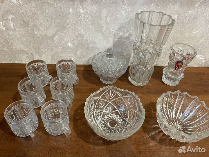 Хрусталь ваза бокалы