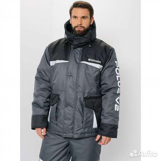 Костюм зимний Huntsman Полюс V-2 сер.-чер тк. Cell