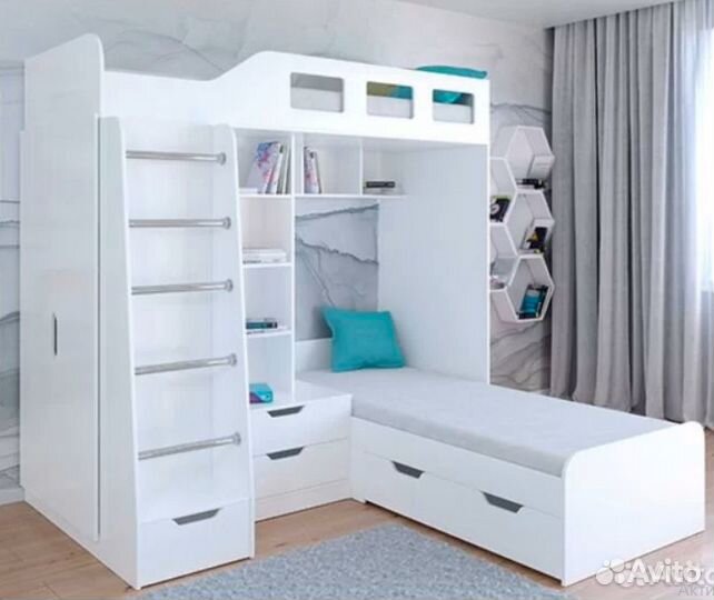 Двухъярусная кровать Дуб Молочный