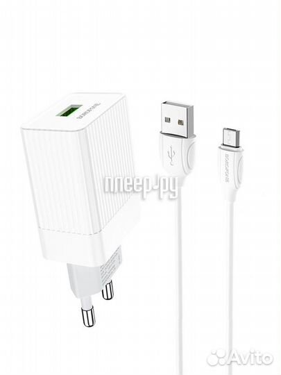 Borofone BA47A Mighty 1xUSB кабель microusb W