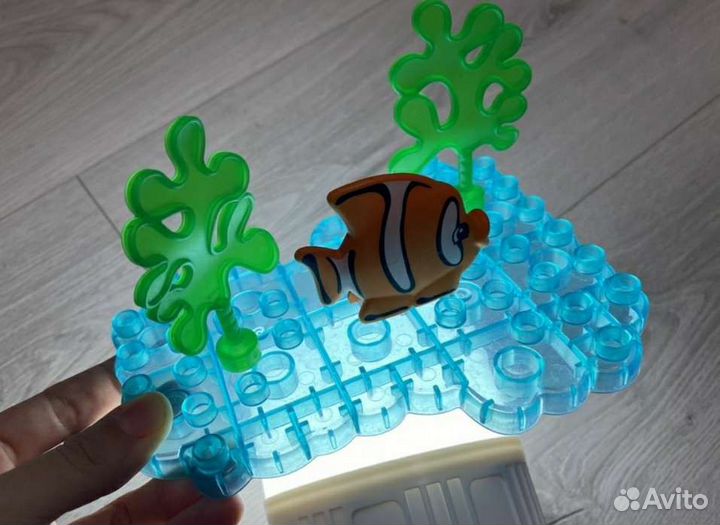 Лего дупло прозрачная морская пластина