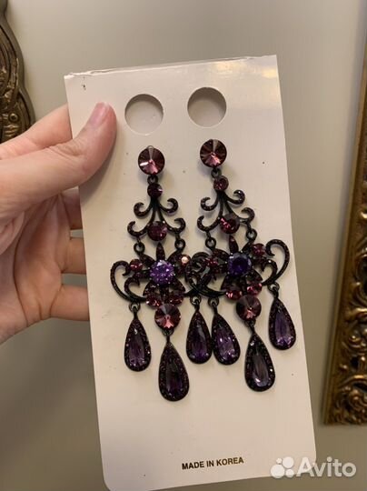 Серьги / сережки вечерние длинные