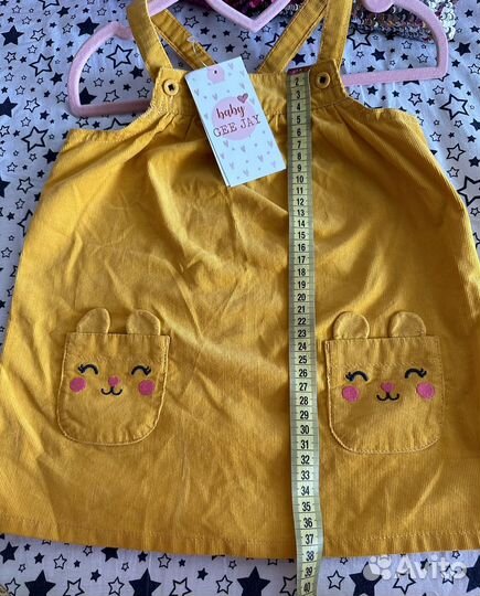 Новый вельветовый сарафан gee gey Глария Джинс 98р