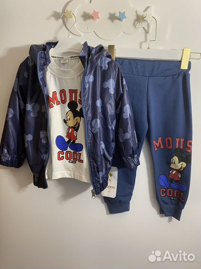 Костюм с ветровкой двунитка