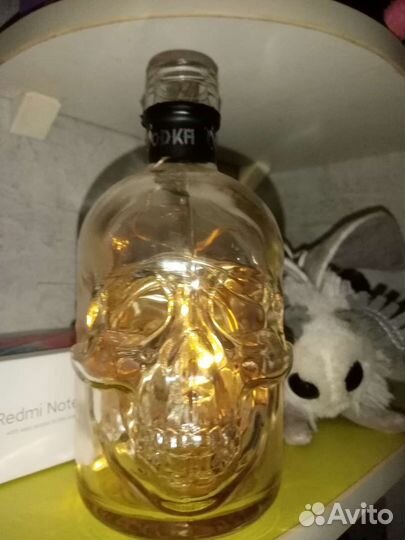 Светильник, ночник лофт, пиратская бутылка череп