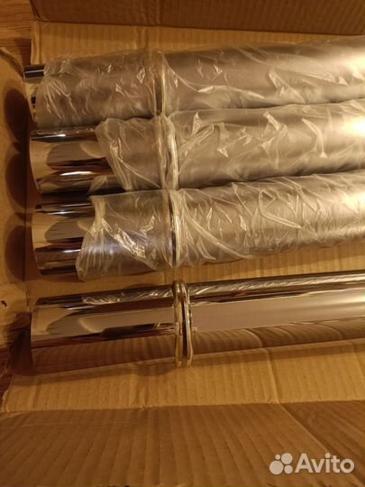 Ножки хром для стеклянного стола с полкой