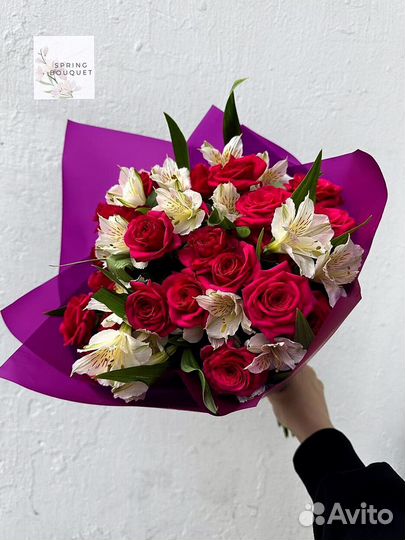 Букет пионовидные розы с доставкой
