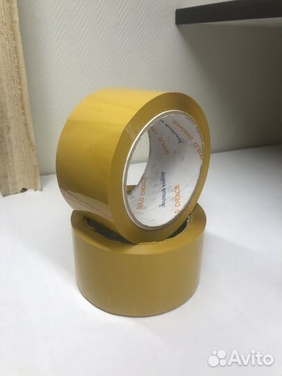 Скотч 120м желтый (горчичный) китайский 60мм 45мкм
