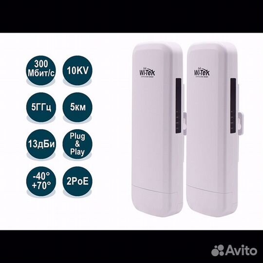 Беспроводной Wi-Fi мост Wi-Tek WI-CPE513P-KIT v3