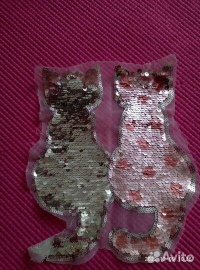 Пришивные аппликации паетки