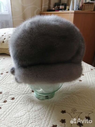 Шапка из серой норки