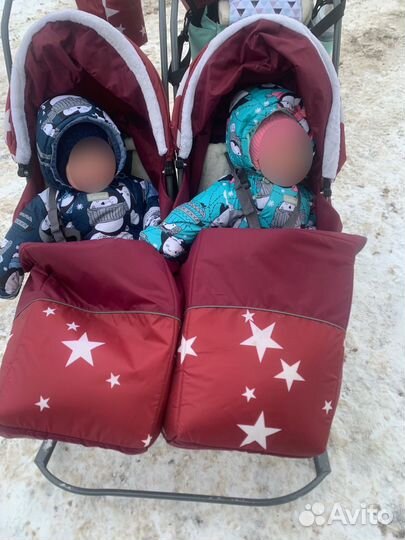 Санки коляска для двойни