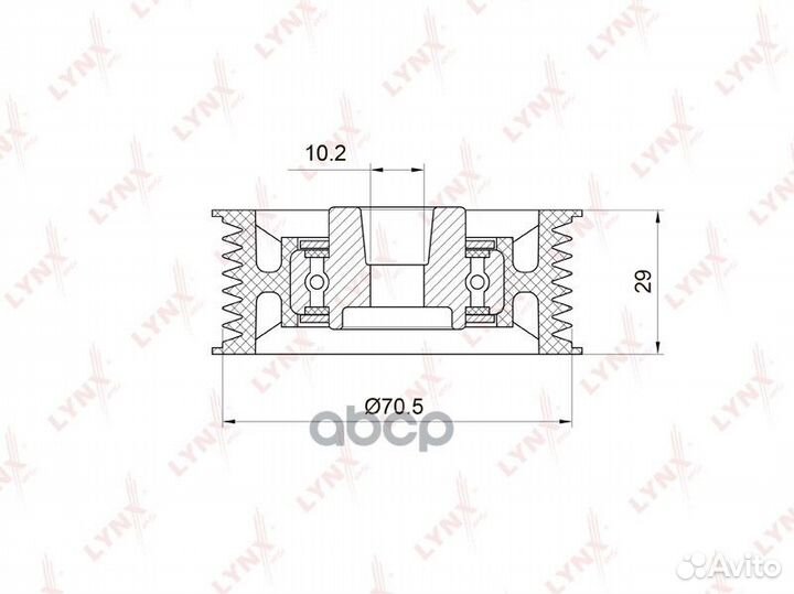 Ролик ремня приводного mitsubishi pajero 3.0/3