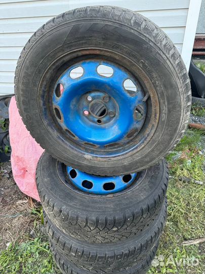 Диски штамповки р15 5х100 с резиной