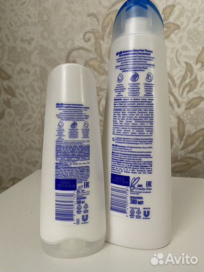 Dove шампунь и бальзам