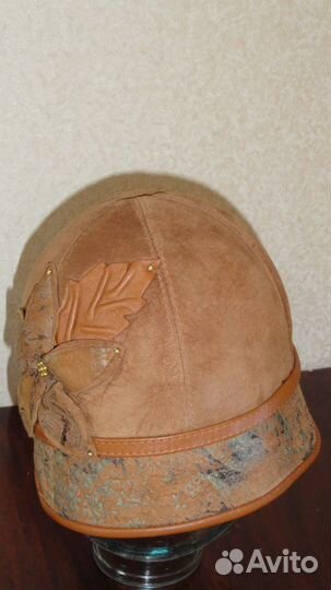 Шляпа, размер 54, натур. замша