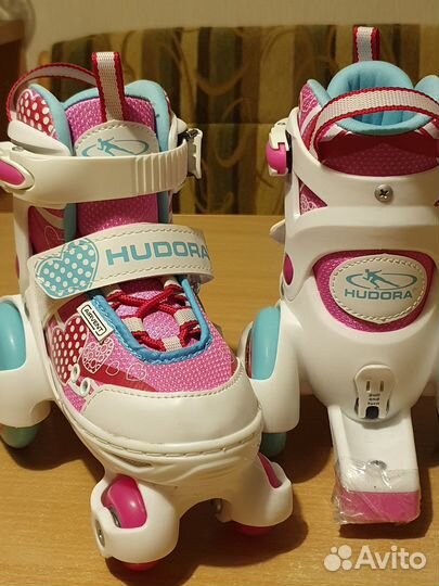 Коньки роликовые Hudora для девочки